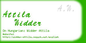attila widder business card